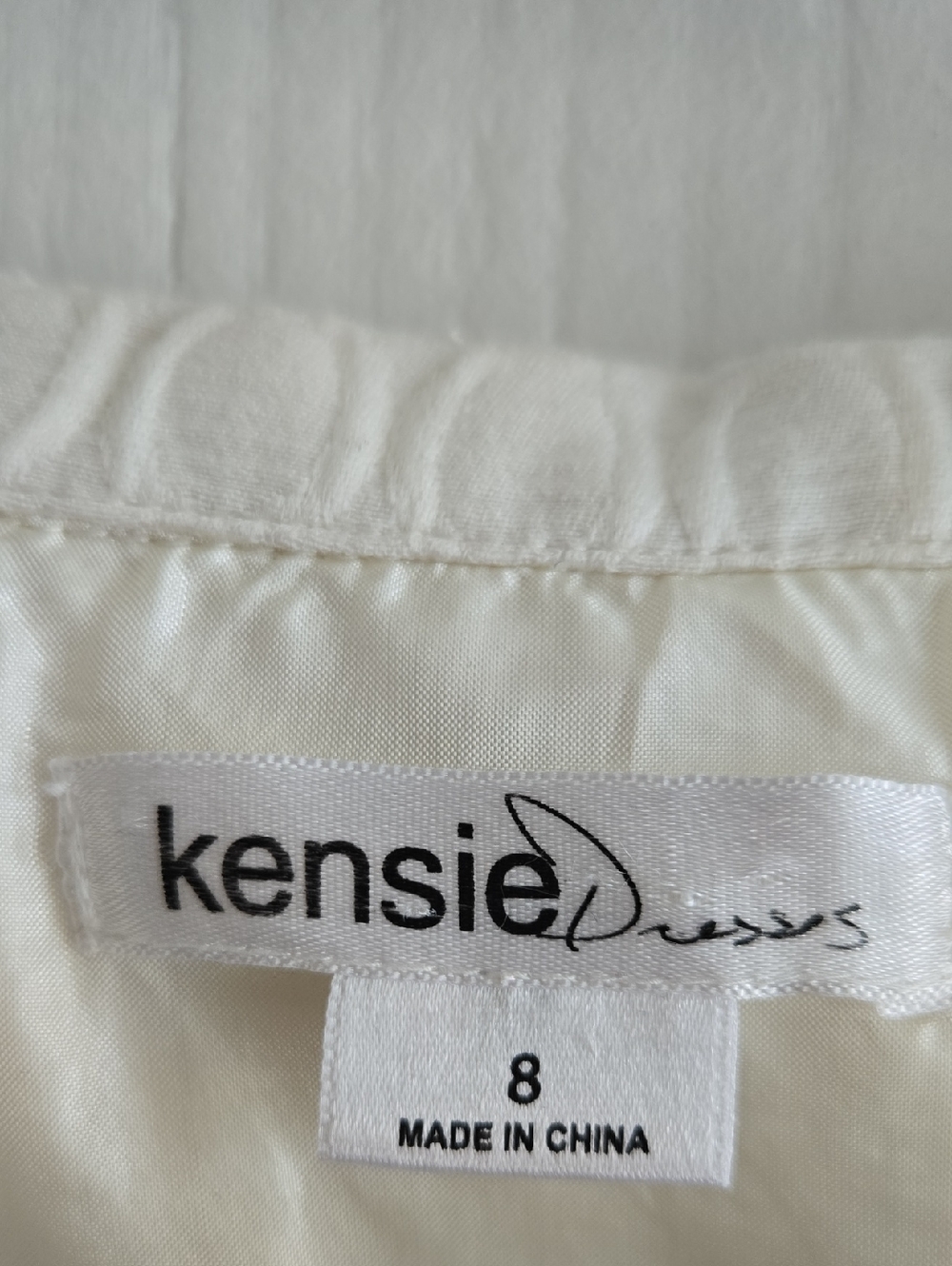 Kensie | Cream Fit & Flare Dress Black Frill Peter Pan Collar Sleeveless Mini - Picture 10 of 11